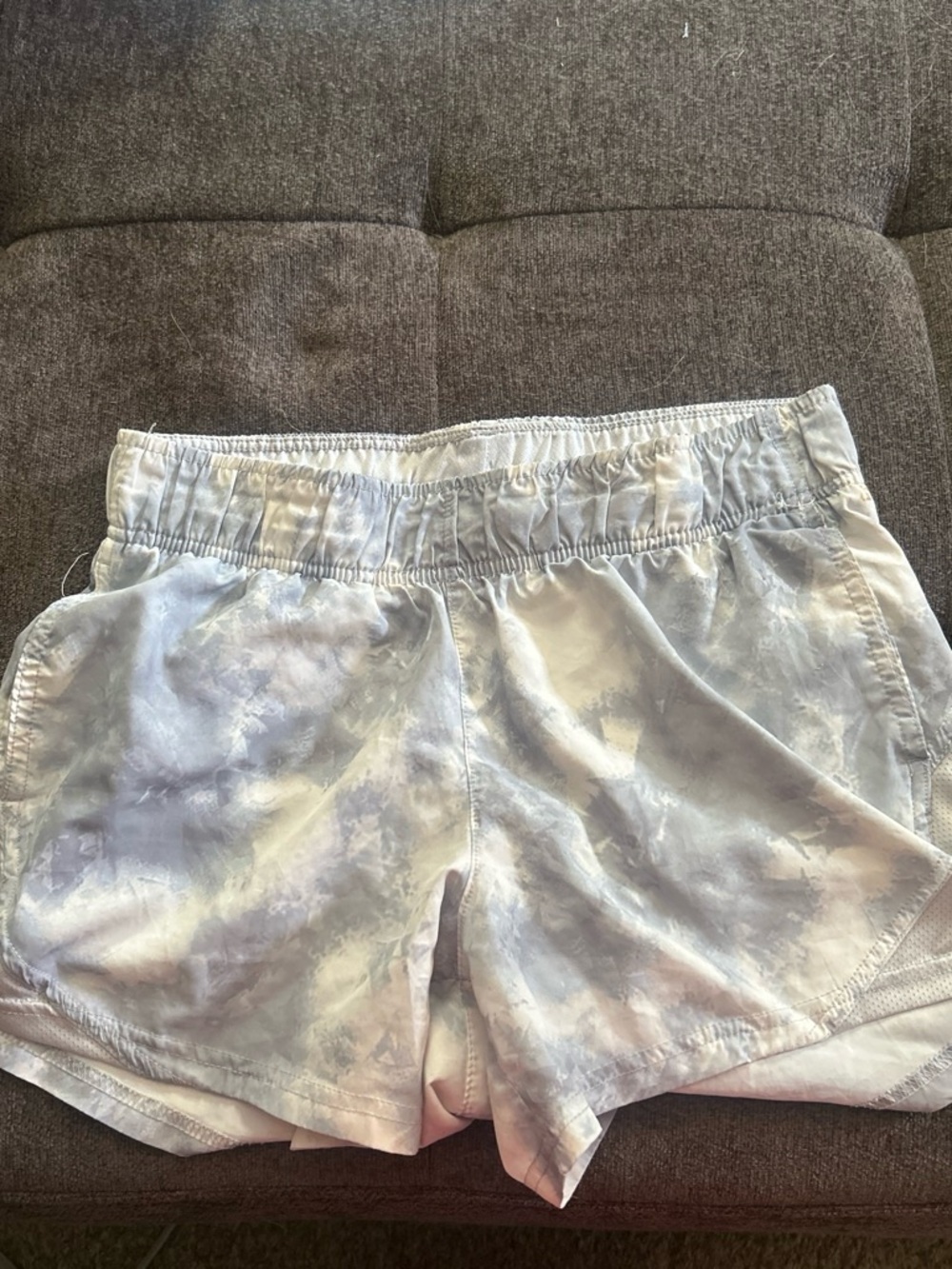 Athletic Works Light Grey Tie-Dye Women’s Athletic Shorts